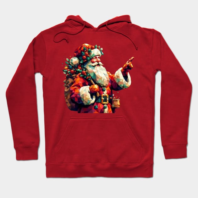 Christmas Santa gift fruit box Hoodie by fadinstitute